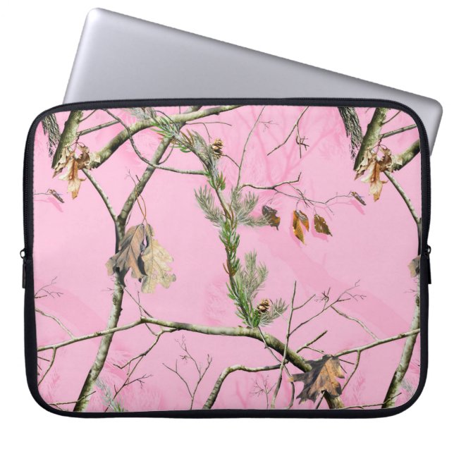 Funda portátil Chica de caza de camuflaje rosa de  (Frente)