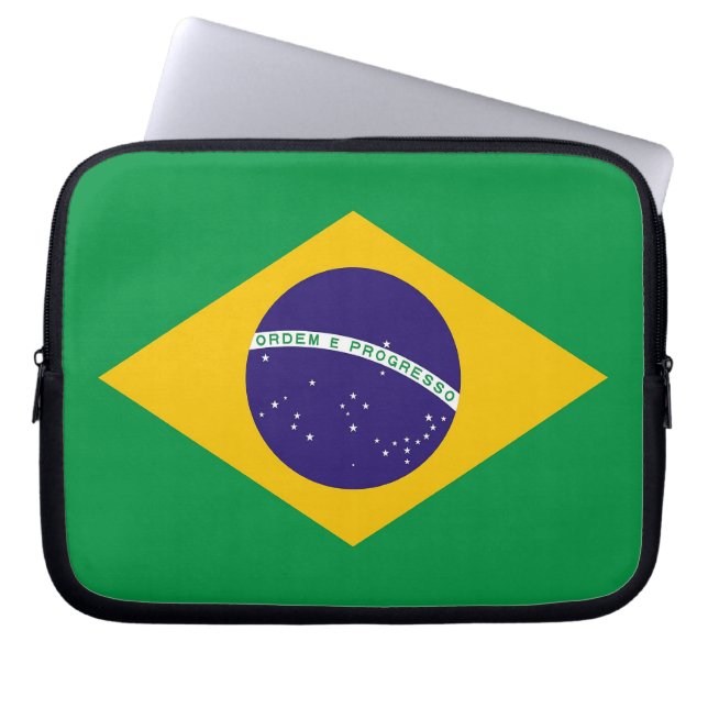 Funda portátil con bandera brasileña (Frente)