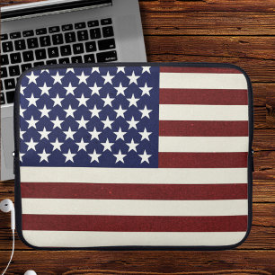 Funda portátil con bandera de los Estados Unidos