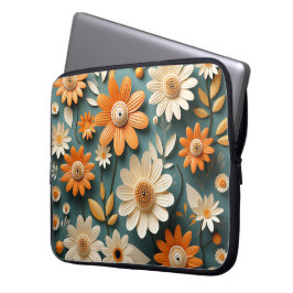 Funda portátil con flores recortadas