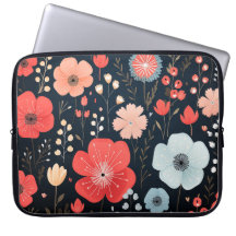 Funda portátil con flores recortadas