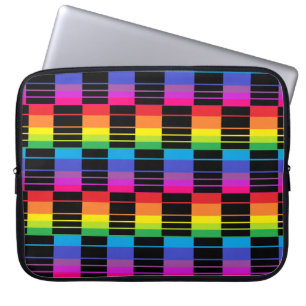 Funda portátil con modelo de placa de arco iris