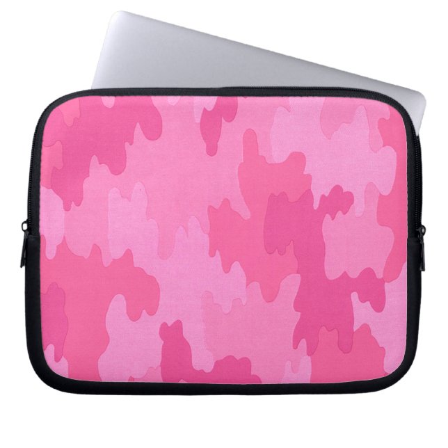 Funda portátil de camuflaje rosa brillante (Frente)