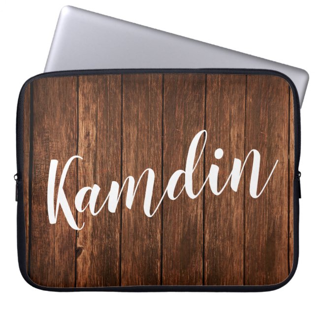 Funda portátil personalizado Barn Wood Country Rús (Frente)