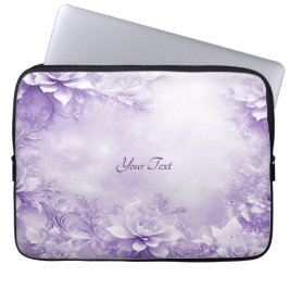Funda portátil Purple White Flowers