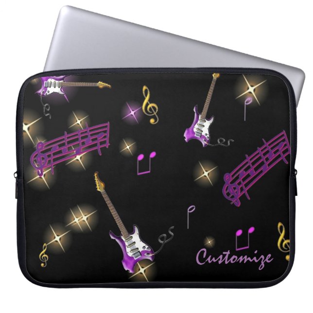 Funda portátil Rock Star Music Background (Frente)