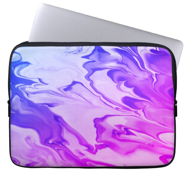 Funda portátil rosa y púrpura (Frente)