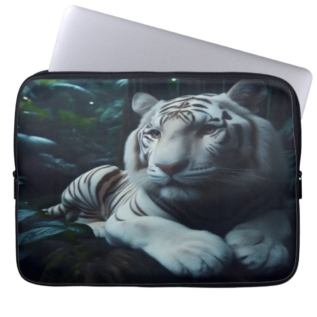 Funda portátil Tigre Blanco (Frente)