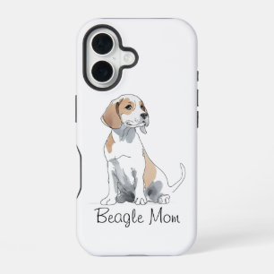 Funda Premium para iPhone 16 'Beagle Mom' 