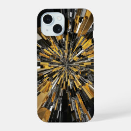 Funda protectora de iPhone negra y dorada