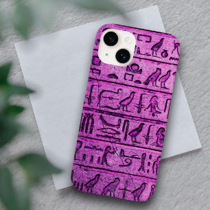 Funda Purple Ancient Egyptian Hieroglyphs para iPh