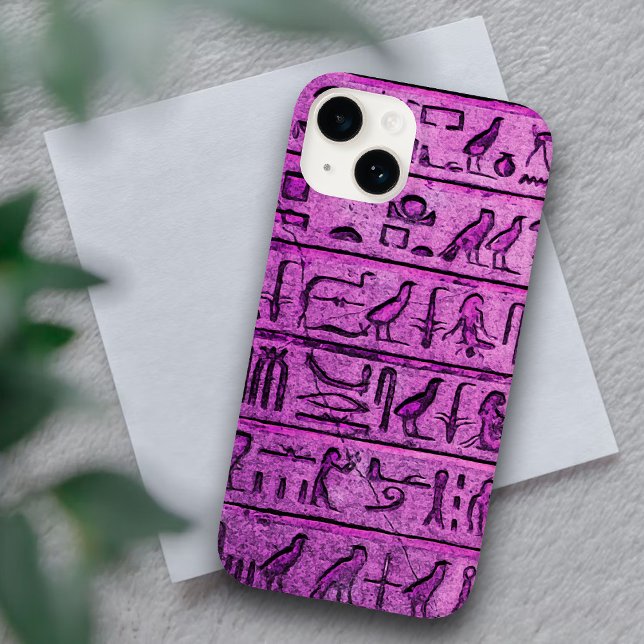 Funda Purple Ancient Egyptian Hieroglyphs para iPh (Subido por el creador)