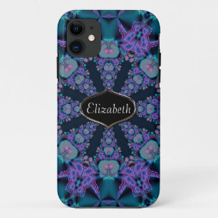 Funda Purple Fantasy Fractal Custom Name iPhone 5