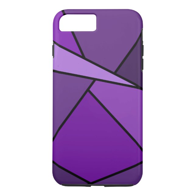 Funda Purple Geometric Shapes iPhone 8 Plus/7 Plus (Reverso)