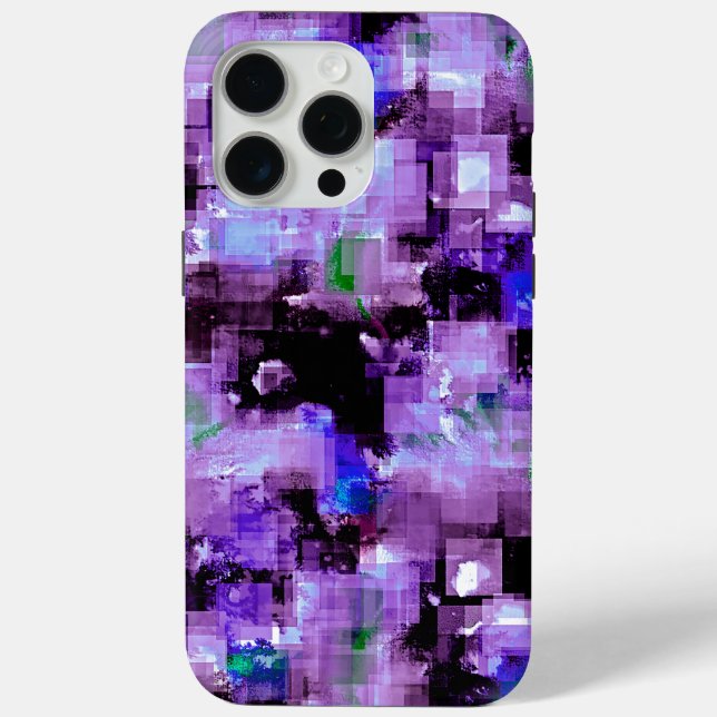 Funda Purple Pixelated iPhone 15 Pro Max (Reverso )