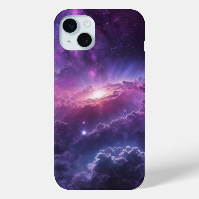 Funda Purple Volcano Galaxy Art iPhone 15 Pro Max (Reverso )