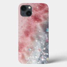Funda Purpurina Rosa Rubor Con Esparkle/iPhone 13