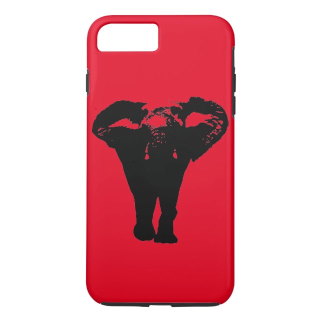 Funda Red Black Pop Art Elephant iPhone 7 Plus (Reverso)