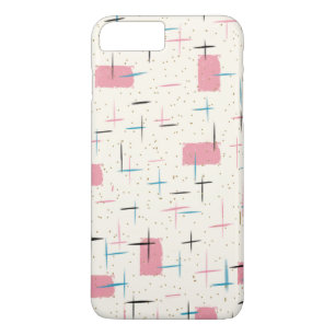 Funda Retro Atomic Pink Pattern iPhone 7 Plus