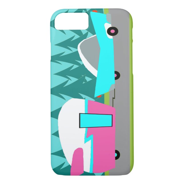 Funda Retro Camper / Trailer y Auto iPhone 7 (Reverso)