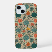 Funda Retro Flower Pattern iPhone 15