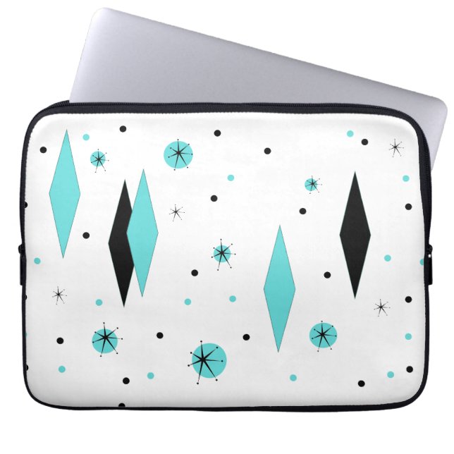 Funda Retro Turquesa Diamond & Starburst para port (Frente)
