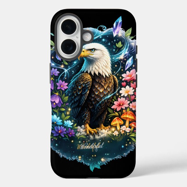 Funda rígida para iPhone 16 Águila Calva Mística (Reverso )