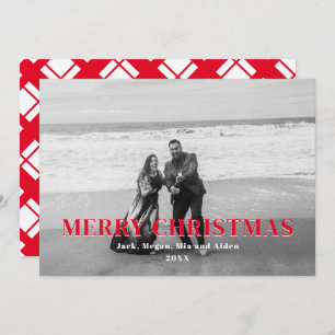 Funda roja y blanca Feliz Navidad