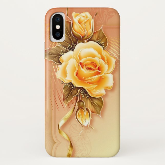 Funda rosa amarillo-mate apenas hay Funda para iPh (Reverso)
