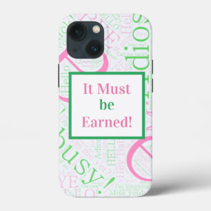 Funda rosa y verde