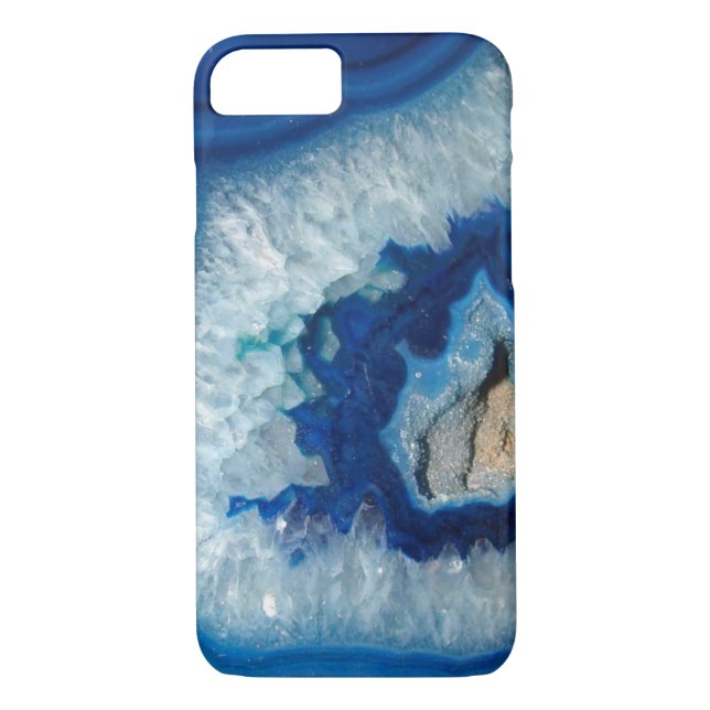 Funda Sapphire Blue Agate Geode iPhone 7 (Reverso)