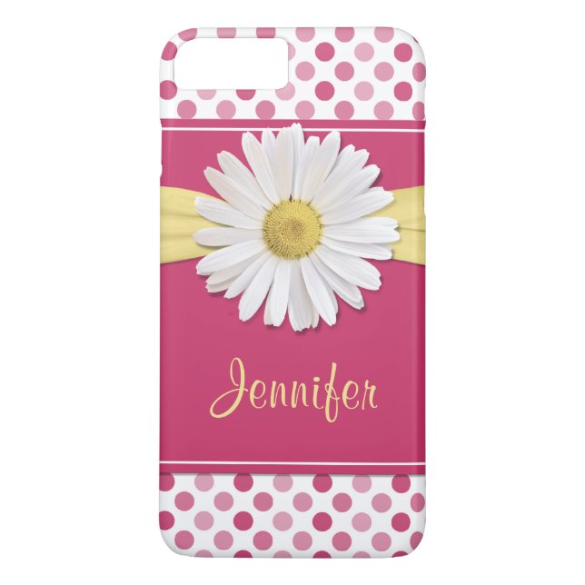 Funda Shasta Daisy Pink Polka Dot iPhone 6 (Reverso)