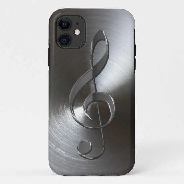 Funda Silver Treble Clef iPhone 5 de amante de la  (Reverso)