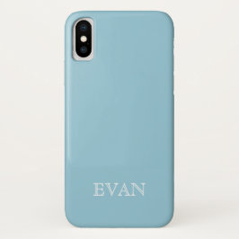 FUNDA SKY BLUE de color sólido fondo para iPhone X