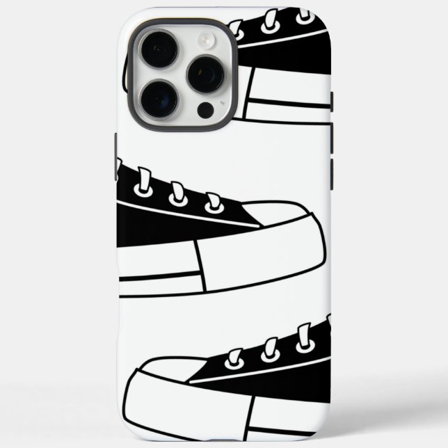 Funda Sport Black Sneakers iPhone 16 Pro Max (Reverso)