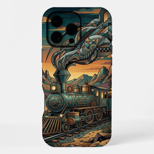 Funda Steampunk Retro para iPhone 16 Pro Max | Vin (Reverso )