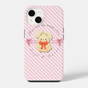 Funda suave para iPhone 14 con conejo dulce de ray