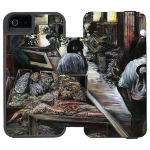 Funda Cartera Para iPhone 5 Watson Acuático, pero besado con viento del desierto, Jer