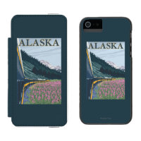 AlaskaRailroad y viaje del vintage del Fireweed