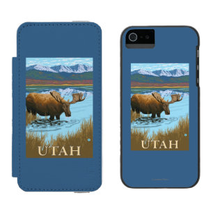 Funda Cartera Para iPhone 5 Watson Alces DrinkingUtah