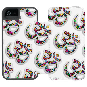 Funda Cartera Para iPhone 5 Watson Arte del símbolo floral Namaste