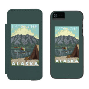Funda Cartera Para iPhone 5 Watson Avión y pesca - Latouche, Alaska de Bush