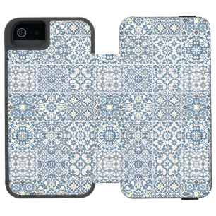 Funda Cartera Para iPhone 5 Watson Baldosas mediterráneas, marroquí, mallica, azulejo