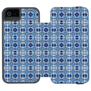 Funda Cartera Para iPhone 5 Watson Baldosas mediterráneas, portuguesas, azulejo, mall