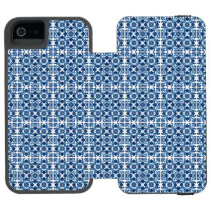 Funda Cartera Para iPhone 5 Watson Baldosas mediterráneas, portuguesas, azulejo, mall