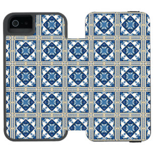Funda Cartera Para iPhone 5 Watson Baldosas mediterráneas, portuguesas, azulejo, mall