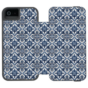 Funda Cartera Para iPhone 5 Watson Baldosas mediterráneas, portuguesas, azulejo, mall