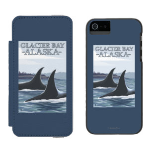 Funda Cartera Para iPhone 5 Watson Ballenas #1 - Glacier Bay, Alaska de la orca