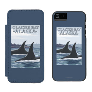 Funda Cartera Para iPhone 5 Watson Ballenas #1 - Glacier Bay, Alaska de la orca