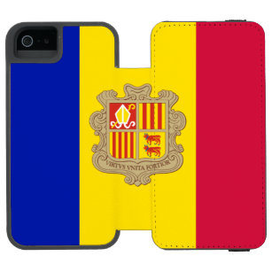Funda Cartera Para iPhone 5 Watson Bandera de Andorra Patriótica